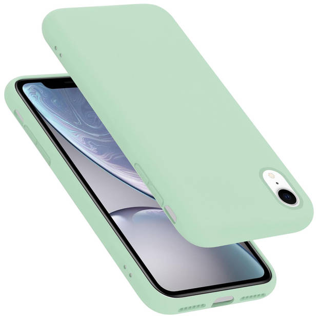 Cadorabo Hoesje geschikt voor Apple iPhone XR Case in LIQUID LICHT GROEN - Beschermhoes TPU silicone Cover