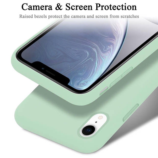 Cadorabo Hoesje geschikt voor Apple iPhone XR Case in LIQUID LICHT GROEN - Beschermhoes TPU silicone Cover