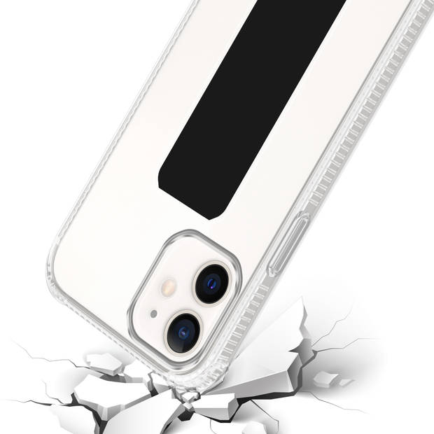 Cadorabo Hoesje geschikt voor Apple iPhone 11 Cover in ZWART - Beschermhoes TPU silicone Case met houder