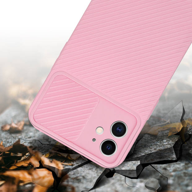 Cadorabo Hoesje geschikt voor Apple iPhone 11 in Bonbon Roze - Beschermhoes TPU-silicone Case Cover Camerabescherming