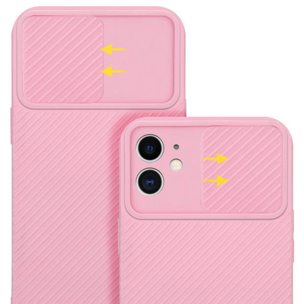 Cadorabo Hoesje geschikt voor Apple iPhone 11 in Bonbon Roze - Beschermhoes TPU-silicone Case Cover Camerabescherming