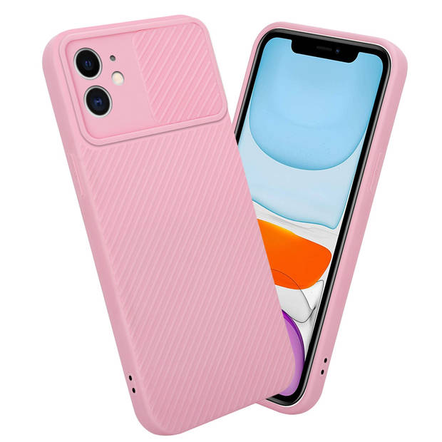 Cadorabo Hoesje geschikt voor Apple iPhone 11 in Bonbon Roze - Beschermhoes TPU-silicone Case Cover Camerabescherming