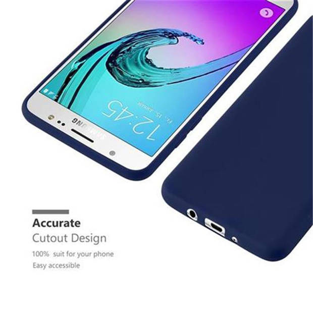Cadorabo Hoesje geschikt voor Samsung Galaxy J5 2016 in CANDY DONKER BLAUW - Beschermhoes TPU silicone Case Cover