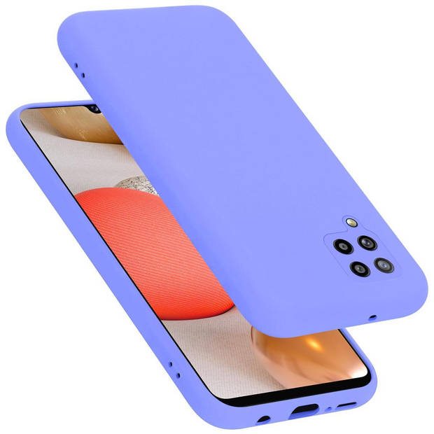 Cadorabo Hoesje geschikt voor Samsung Galaxy A42 4G Case in LIQUID LICHT PAARS - Beschermhoes TPU silicone Cover