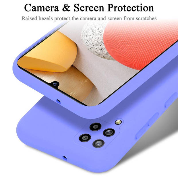 Cadorabo Hoesje geschikt voor Samsung Galaxy A42 4G Case in LIQUID LICHT PAARS - Beschermhoes TPU silicone Cover