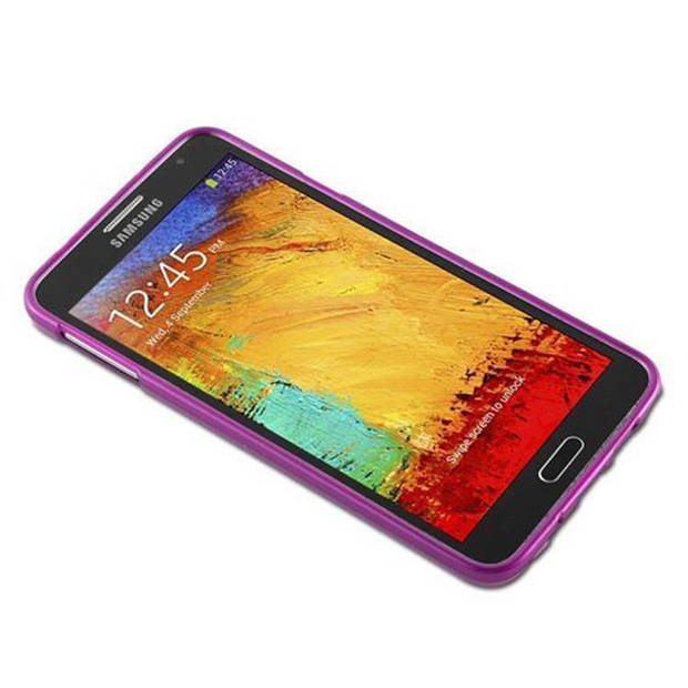 Cadorabo Hoesje geschikt voor Samsung Galaxy NOTE 3 NEO in ROZE - Beschermhoes TPU silicone Case Cover Brushed