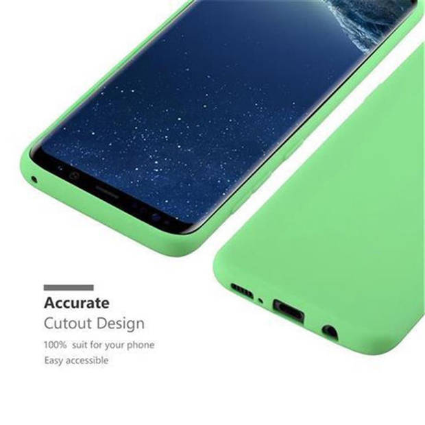 Cadorabo Hoesje geschikt voor Samsung Galaxy S8 in CANDY PASTEL GROEN - Beschermhoes TPU silicone Case Cover