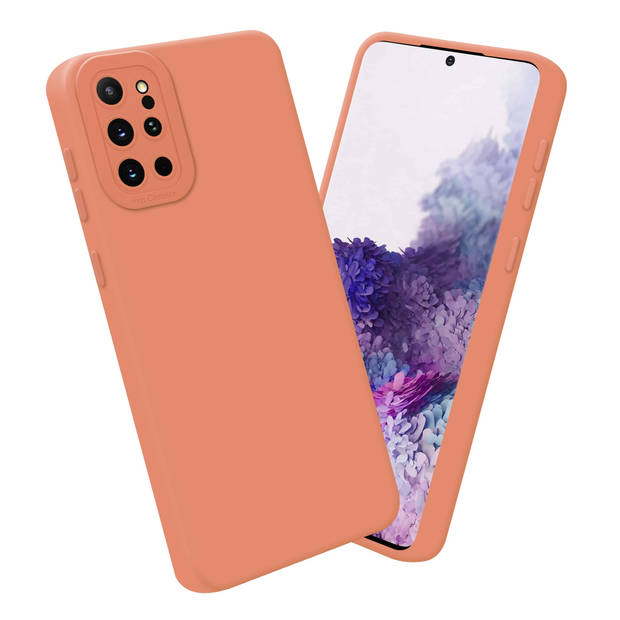 Cadorabo Hoesje geschikt voor Samsung Galaxy S20 PLUS in FLUID LICHT ORANJE - Beschermhoes TPU silicone Cover Case