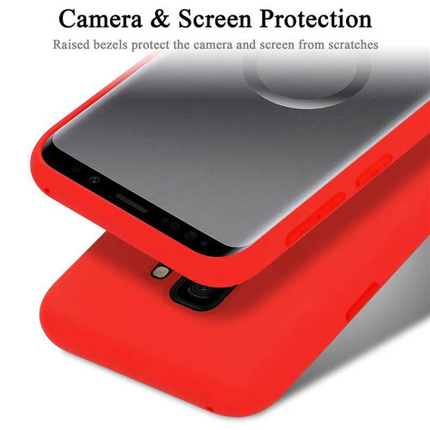 Cadorabo Hoesje geschikt voor Samsung Galaxy S9 Case in LIQUID ROOD - Beschermhoes TPU silicone Cover