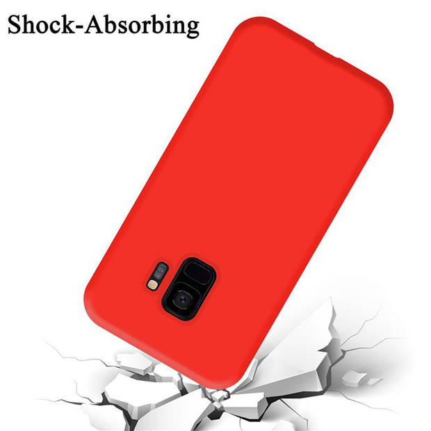 Cadorabo Hoesje geschikt voor Samsung Galaxy S9 Case in LIQUID ROOD - Beschermhoes TPU silicone Cover