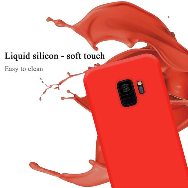 Cadorabo Hoesje geschikt voor Samsung Galaxy S9 Case in LIQUID ROOD - Beschermhoes TPU silicone Cover