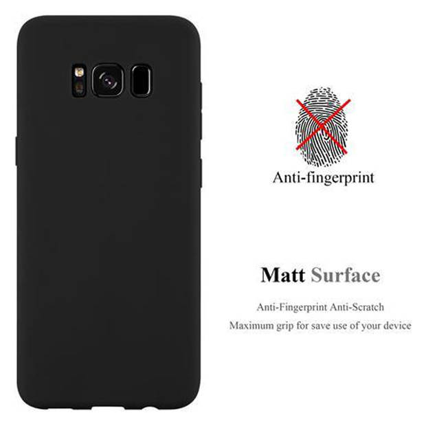 Cadorabo Hoesje geschikt voor Samsung Galaxy S8 PLUS in CANDY ZWART - Beschermhoes TPU silicone Case Cover