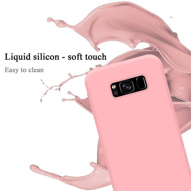 Cadorabo Hoesje geschikt voor Samsung Galaxy S8 Case in LIQUID ROZE - Beschermhoes TPU silicone Cover