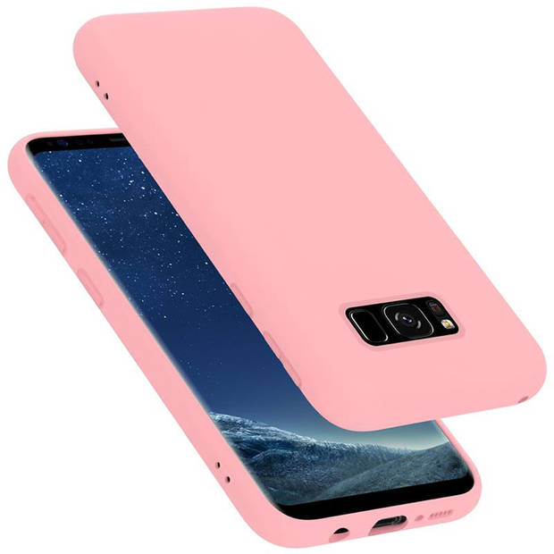 Cadorabo Hoesje geschikt voor Samsung Galaxy S8 Case in LIQUID ROZE - Beschermhoes TPU silicone Cover