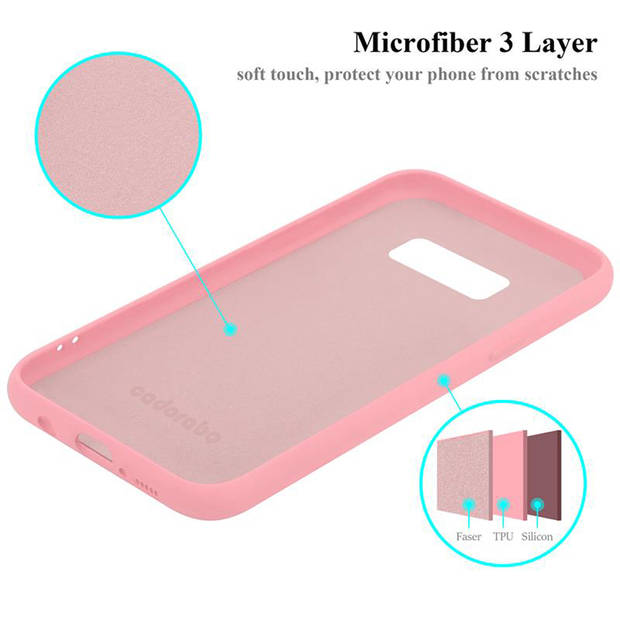 Cadorabo Hoesje geschikt voor Samsung Galaxy S8 Case in LIQUID ROZE - Beschermhoes TPU silicone Cover