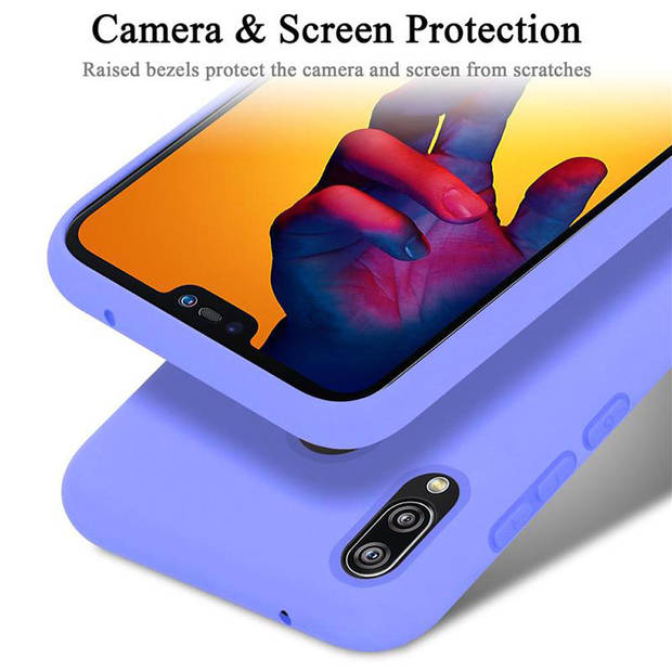 Cadorabo Hoesje geschikt voor Huawei P20 LITE 2018 / NOVA 3E Case in LIQUID LICHT PAARS - Beschermhoes TPU silicone