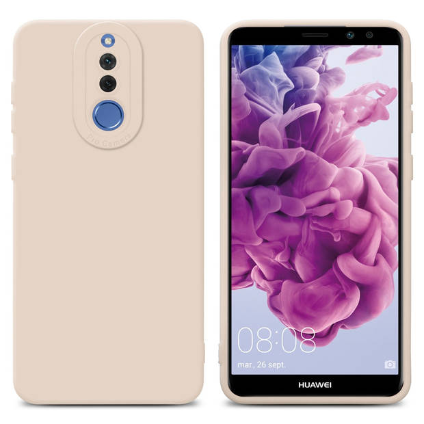 Cadorabo Hoesje geschikt voor Huawei MATE 10 LITE in FLUID CREAM - Beschermhoes TPU silicone Cover Case