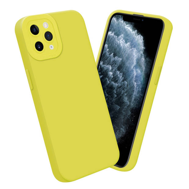 Cadorabo Hoesje geschikt voor Apple iPhone 11 PRO in FLUID GEEL - Beschermhoes TPU silicone Cover Case