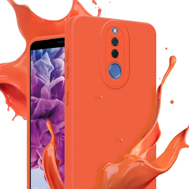 Cadorabo Hoesje geschikt voor Huawei MATE 10 LITE in FLUID ORANJE - Beschermhoes TPU silicone Cover Case