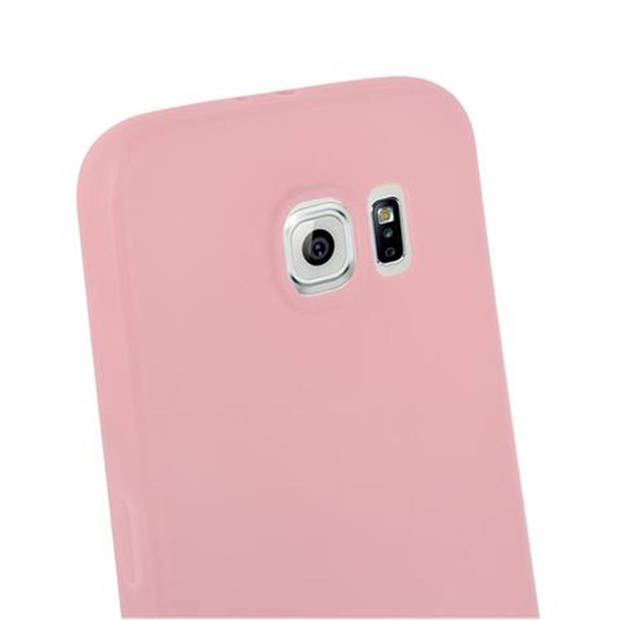 Cadorabo Hoesje geschikt voor Samsung Galaxy S6 in CANDY ROZE - Beschermhoes TPU silicone Case Cover