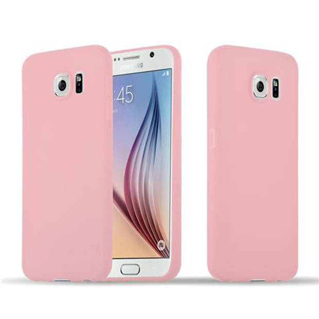 Cadorabo Hoesje geschikt voor Samsung Galaxy S6 in CANDY ROZE - Beschermhoes TPU silicone Case Cover