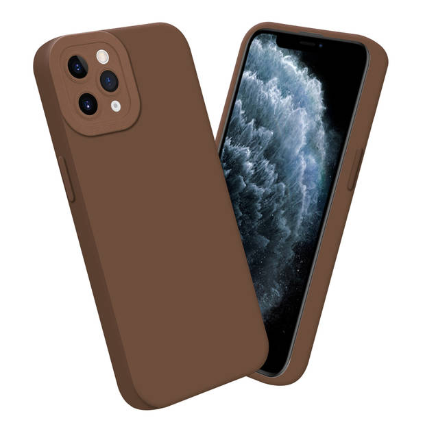 Cadorabo Hoesje geschikt voor Apple iPhone 11 PRO MAX in FLUID BRUIN - Beschermhoes TPU silicone Cover Case