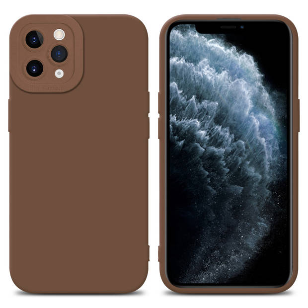 Cadorabo Hoesje geschikt voor Apple iPhone 11 PRO MAX in FLUID BRUIN - Beschermhoes TPU silicone Cover Case