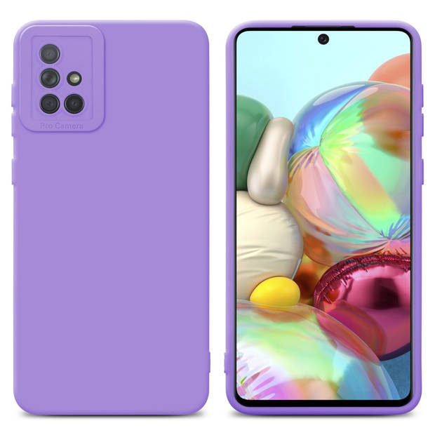 Cadorabo Hoesje geschikt voor Samsung Galaxy A71 4G in FLUID LICHT PAARS - Beschermhoes TPU silicone Cover Case