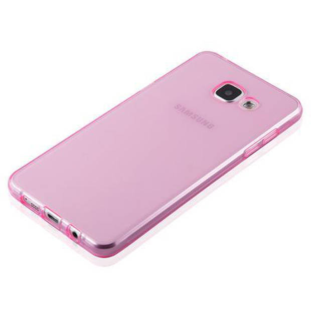 Cadorabo Hoesje geschikt voor Samsung Galaxy A5 2016 in TRANSPARANT ROZE - Beschermhoes Cover gemaakt van TPU Silicone