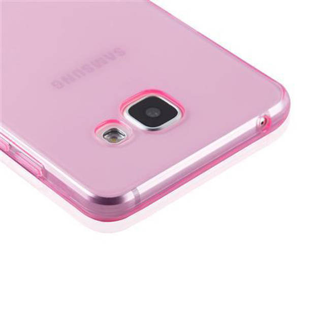 Cadorabo Hoesje geschikt voor Samsung Galaxy A5 2016 in TRANSPARANT ROZE - Beschermhoes Cover gemaakt van TPU Silicone