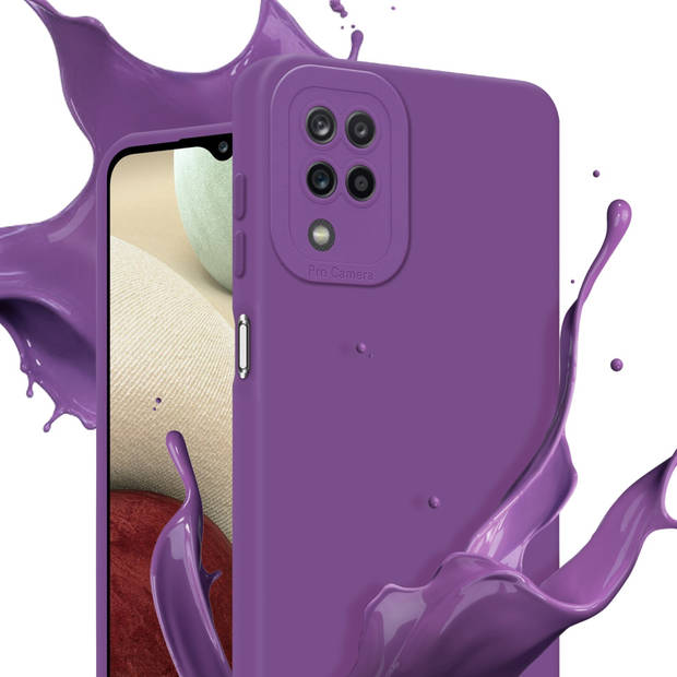 Cadorabo Hoesje geschikt voor Samsung Galaxy A12 / M12 in FLUID MAT PAARS - Beschermhoes TPU silicone Cover Case