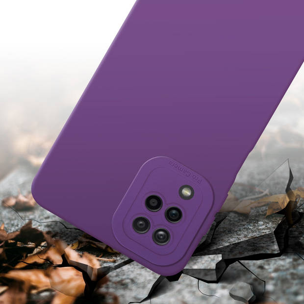 Cadorabo Hoesje geschikt voor Samsung Galaxy A12 / M12 in FLUID MAT PAARS - Beschermhoes TPU silicone Cover Case