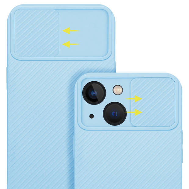 Cadorabo Hoesje geschikt voor Apple iPhone 13 in Bonbon Licht Blauw - Beschermhoes TPU-silicone Case Cover