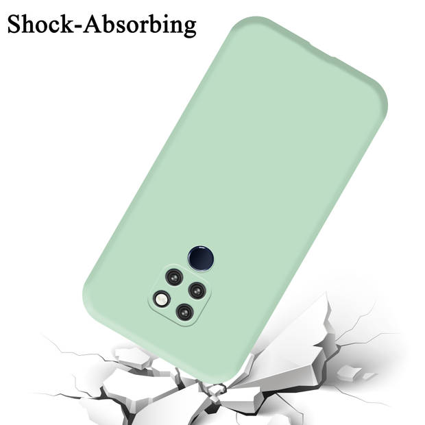 Cadorabo Hoesje geschikt voor Huawei MATE 20 Case in LIQUID LICHT GROEN - Beschermhoes TPU silicone Cover