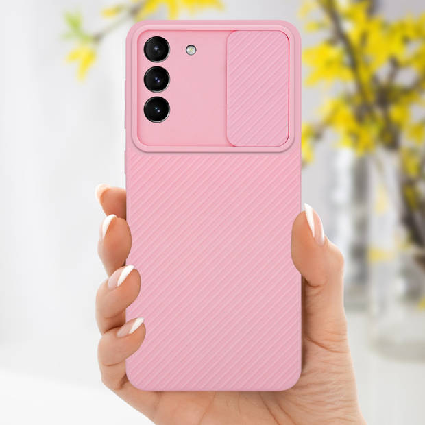 Cadorabo Hoesje geschikt voor Samsung Galaxy S21 PLUS in Bonbon Roze - Beschermhoes TPU-silicone Case Cover