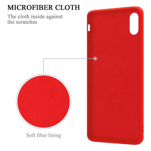 Cadorabo Hoesje geschikt voor Apple iPhone XR in LIQUID ROOD - Beschermhoes van TPU silicone Case Cover met ring