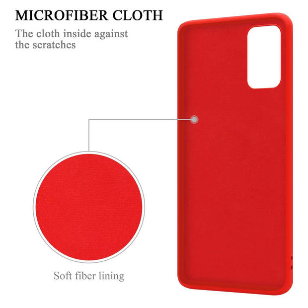 Cadorabo Hoesje geschikt voor Samsung Galaxy S20 PLUS in LIQUID ROOD - Beschermhoes van TPU silicone Case Cover met ring