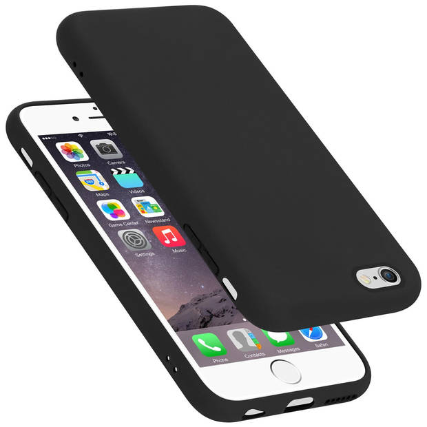 Cadorabo Hoesje geschikt voor Apple iPhone 6 PLUS / 6S PLUS Case in LIQUID ZWART - Beschermhoes TPU silicone Cover