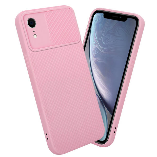 Cadorabo Hoesje geschikt voor Apple iPhone XR in Bonbon Roze - Beschermhoes TPU-silicone Case Cover Camerabescherming