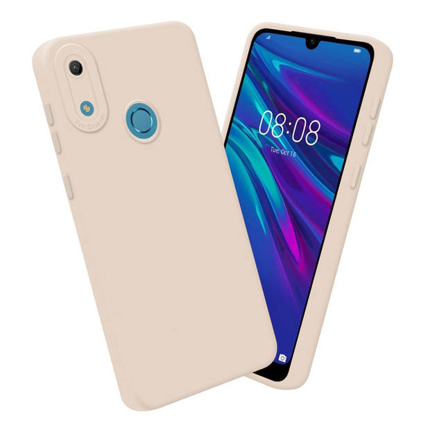 Cadorabo Hoesje geschikt voor Huawei Y6 2019 in FLUID CREAM - Beschermhoes TPU silicone Cover Case