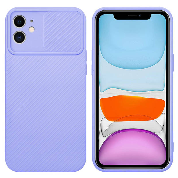 Cadorabo Hoesje geschikt voor Apple iPhone 11 in Bonbon Paars - Beschermhoes TPU-silicone Case Cover Camerabescherming