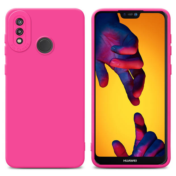 Cadorabo Hoesje geschikt voor Huawei P20 LITE 2018 / NOVA 3E in FLUID HOTPINK - Beschermhoes TPU silicone Cover Case