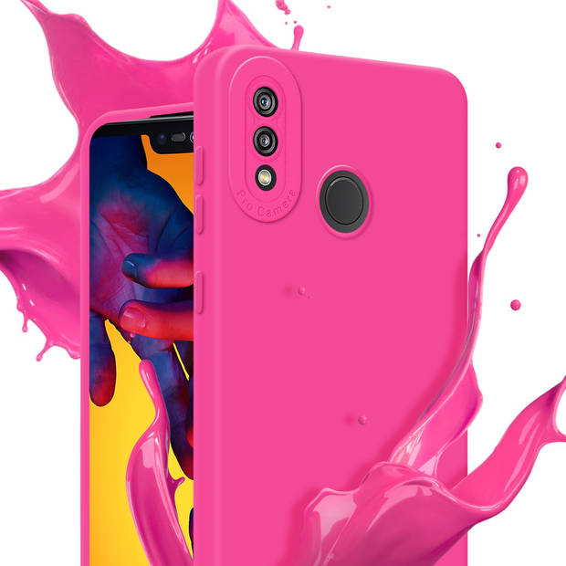 Cadorabo Hoesje geschikt voor Huawei P20 LITE 2018 / NOVA 3E in FLUID HOTPINK - Beschermhoes TPU silicone Cover Case