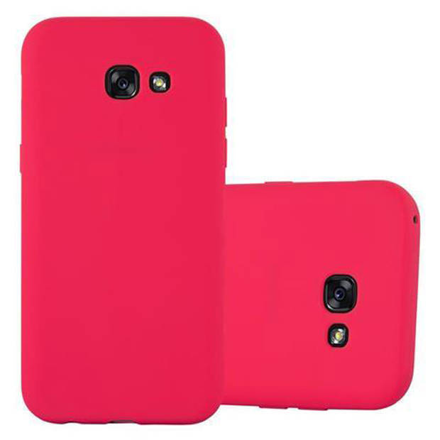 Cadorabo Hoesje geschikt voor Samsung Galaxy A5 2017 in CANDY ROOD - Beschermhoes TPU silicone Case Cover