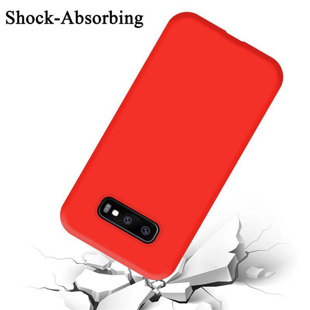 Cadorabo Hoesje geschikt voor Samsung Galaxy S10e Case in LIQUID ROOD - Beschermhoes TPU silicone Cover