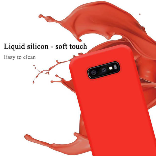 Cadorabo Hoesje geschikt voor Samsung Galaxy S10e Case in LIQUID ROOD - Beschermhoes TPU silicone Cover