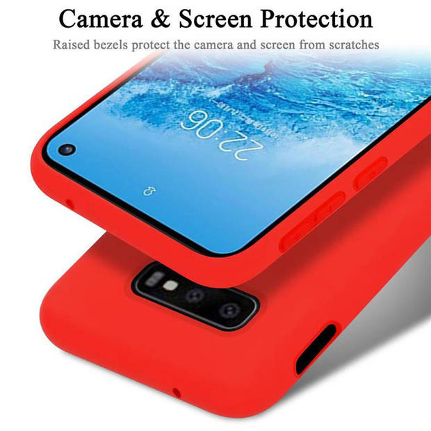 Cadorabo Hoesje geschikt voor Samsung Galaxy S10e Case in LIQUID ROOD - Beschermhoes TPU silicone Cover