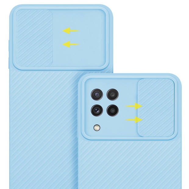 Cadorabo Hoesje geschikt voor Samsung Galaxy A22 4G in Bonbon Licht Blauw - Beschermhoes TPU-silicone Case Cover