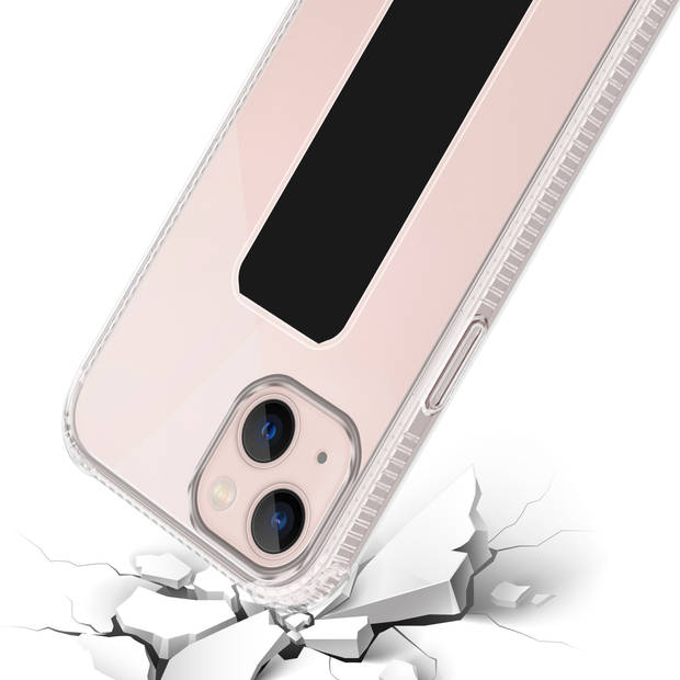 Cadorabo Hoesje geschikt voor Apple iPhone 13 Cover in ZWART - Beschermhoes TPU silicone Case met houder