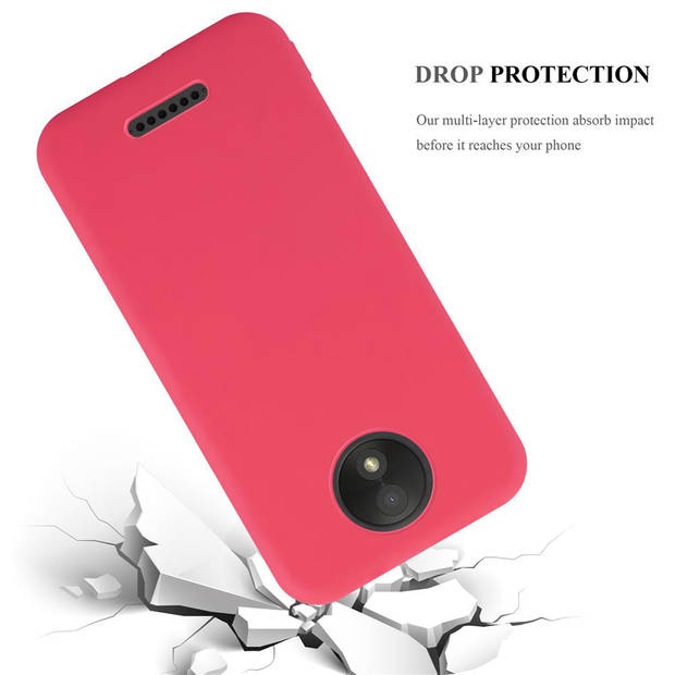 Cadorabo Hoesje geschikt voor Motorola MOTO C PLUS in CANDY ROOD - Beschermhoes TPU silicone Case Cover